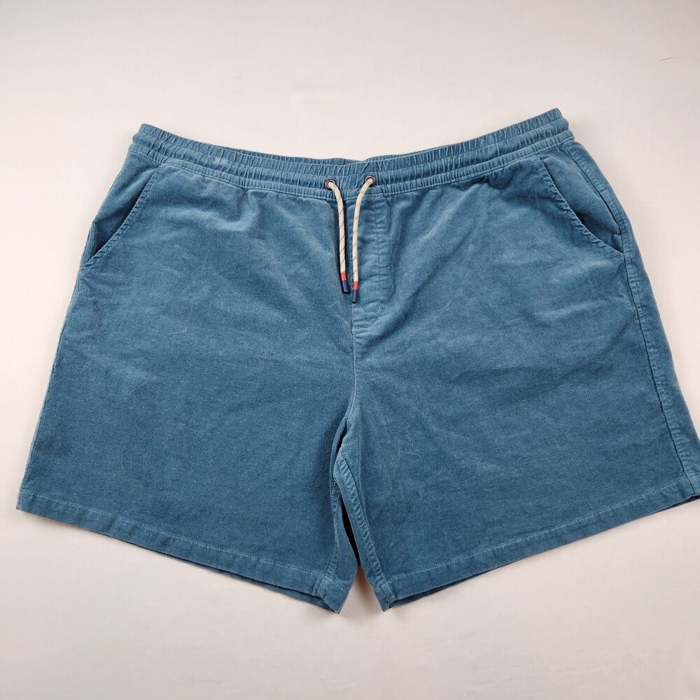 Coast Barra Cord Shorts Mens XXL Ocean Blue Drawstring Pockets Logo Beach